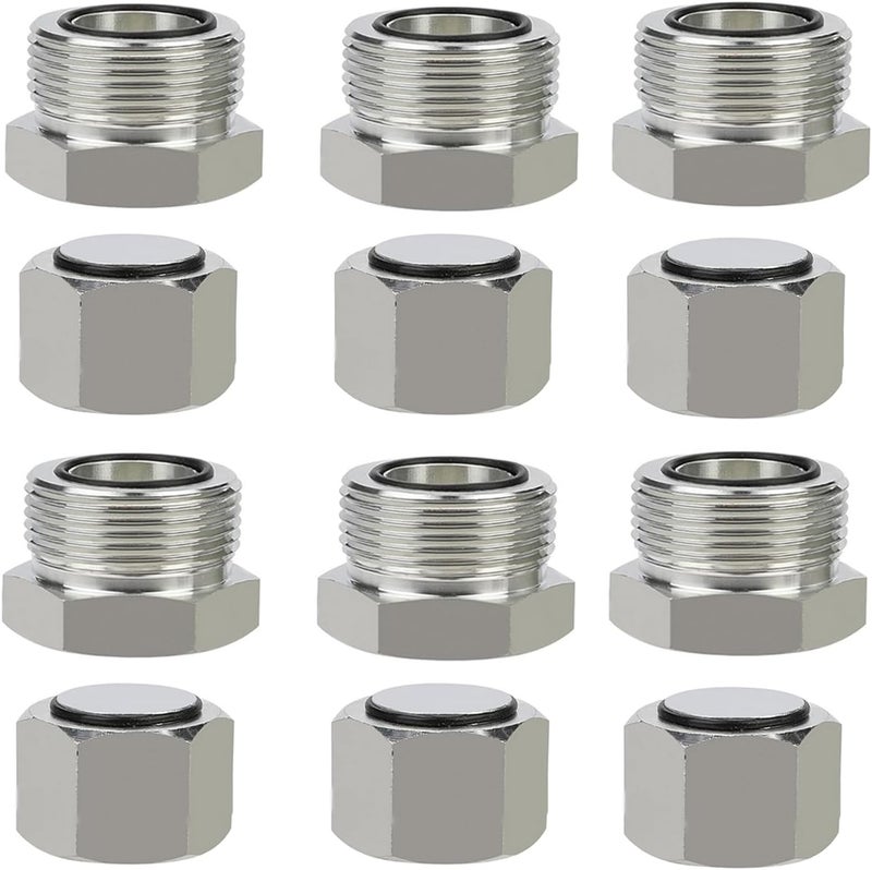 JROUTH ORFS 08 Hydraulic Cap and Plug Hose Tube and Pipe Fitting Kit, 37 Degree Pipe Fitting Kit Cap and Plug Kit(6 Sets） - Image 1